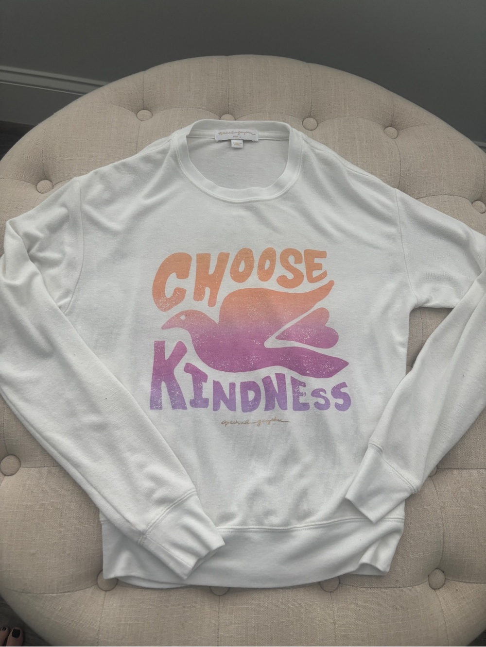 Spiritual gangster Choose Kindness Graphic long sleeve- White